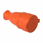 Колодка 1гн с 3/К оранжевая каучук с крышкой переносная IP44 EKF PRO (1/40)