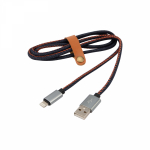 USB кабель для iPhone 5/6/7 моделей, шнур в джинсовой оплетке 1м REXANT (1/10/100)